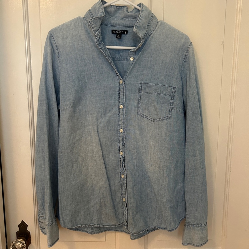 J. Crew Mercantile Blue Chambray Shirt